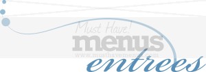 Entree Sign in Blue Script