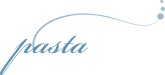 Blue Script Pasta Label