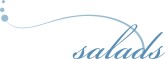 Blue Script Salad Label