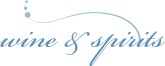 Blue Spirits and Wine Script Label