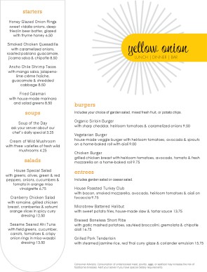 Customize Bistro British Menu