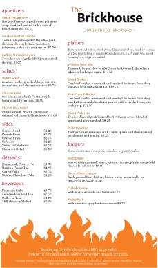Customize Flames Barbeque Menu