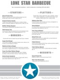 Western Barbeque Menu
