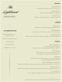 Light Fine Dining Menu