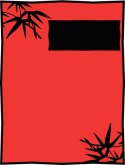 Bamboo Silhouette on Red
