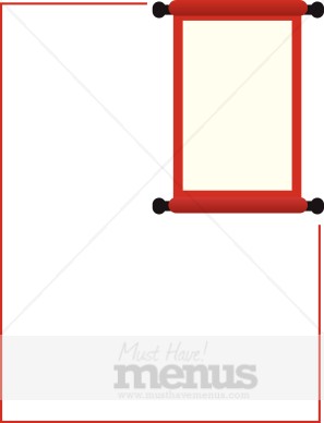 Red Scroll Inset