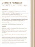Stripes Father's Day Menu