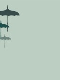 Umbrellas in Green Fog