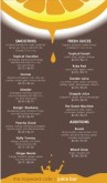 Juice Bar Menu Long
