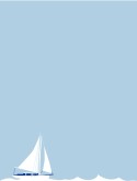 Summer Blue Sailboat