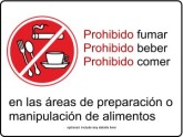 Food Preparation Kitchen Sign in Spanish