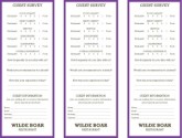  Purple Comment Cards