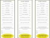 Yellow Oval Comment Cards