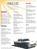 Cuban Latin Menu