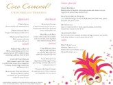 Carnival Latin Menu