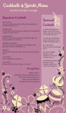 Tropical Cocktail Menu