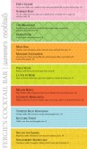 Colorful Summer Drinks Menu