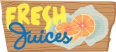Fresh Orange Juice with Wood Background