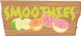 Citrus Smoothies on Wood