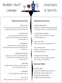 Table Cocktail Menu