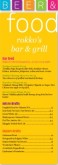 Beer Bar Menu