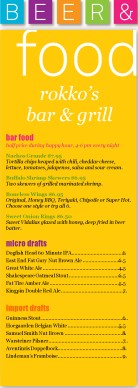 Customize Beer Bar Menu