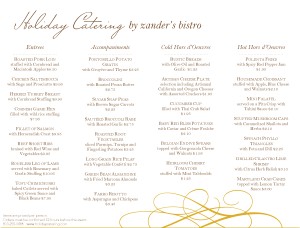 Customize Party Catering Menu