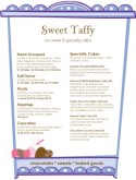 Chocolate Dessert Menu