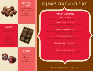 Customize Chocolate Assortment Dessert Menu