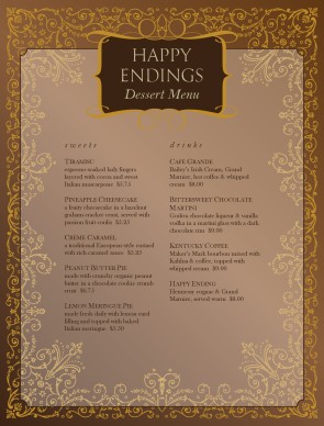 Customize Cocoa Chocolate Menu