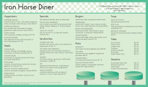 Customize Diner Breakfast Menu Long