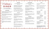 Diner Placemat Menu Long