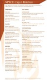 Cajun Cafe Menu Long
