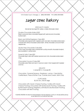 Customize Corner Bakery Menu