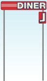 Red Diner Sign Background