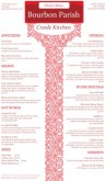 Bourbon Cajun Menu