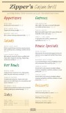 Cajun Menu Long