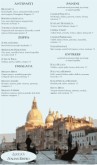 Venetian Italian Menu Long