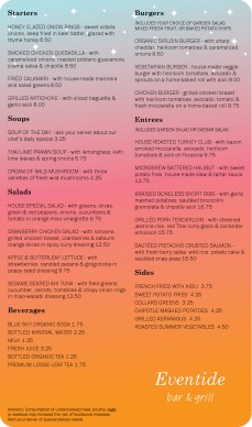 Customize Summer Cafe Menu Long