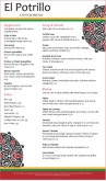 Mexican Food Menu Long