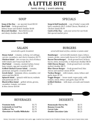 Customize Happy Family Restaurant Menu