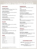 Family Friendly Restaurant Menu