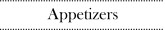 Menu Header Appetizers