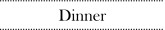 Menu Header Dinner