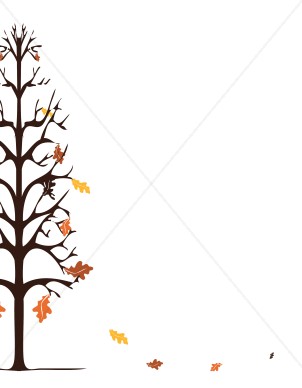 Falling Oak Leaves Background
