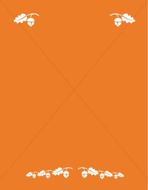 Orange Autumn Acorns Background