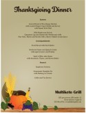 Thanksgiving Dinner Menu