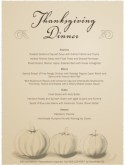 Thanksgiving Day Menu