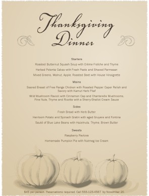 Restaurant nicholas thanksgiving menu