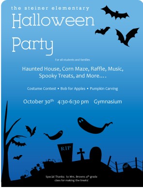 Customize Halloween Party Menu